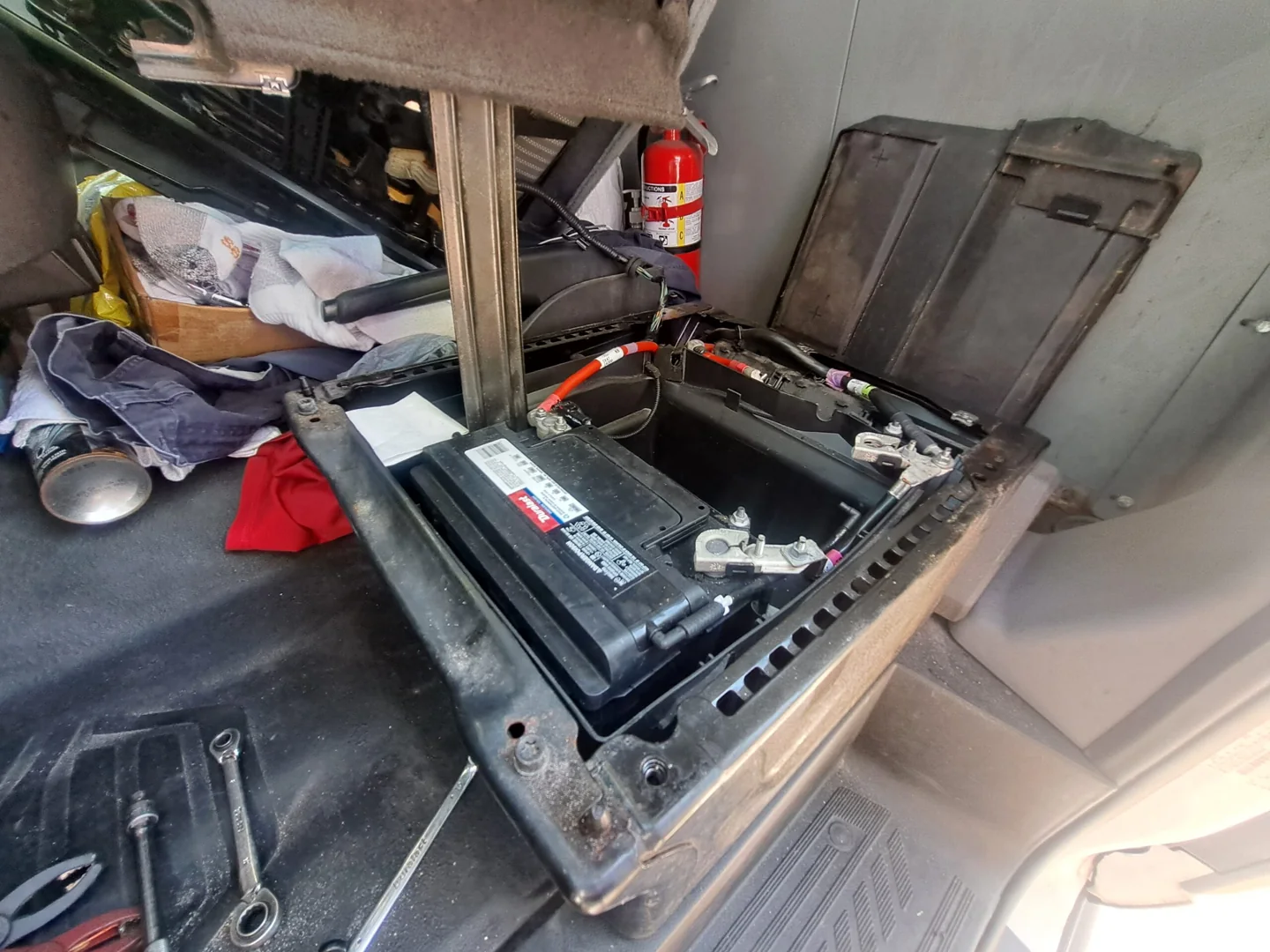 Vehicle battery installation from Crown’s existing photo collection